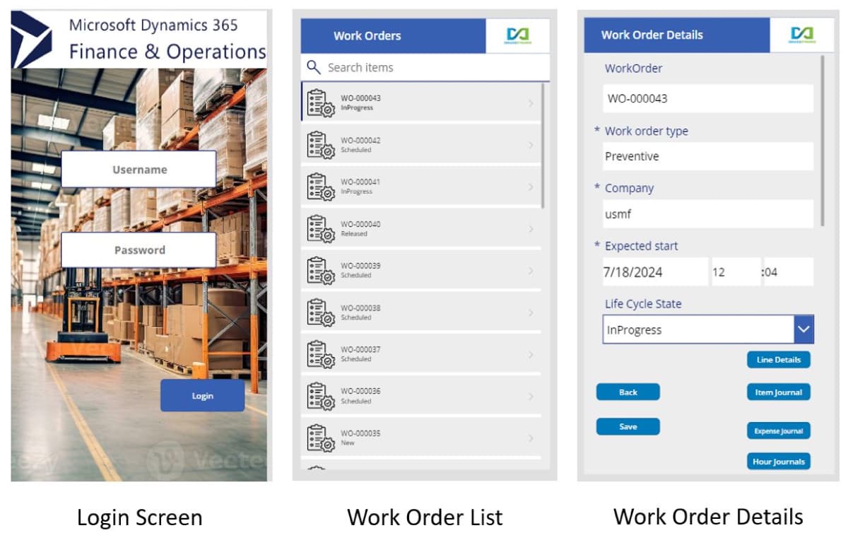 Login and View Work Orders