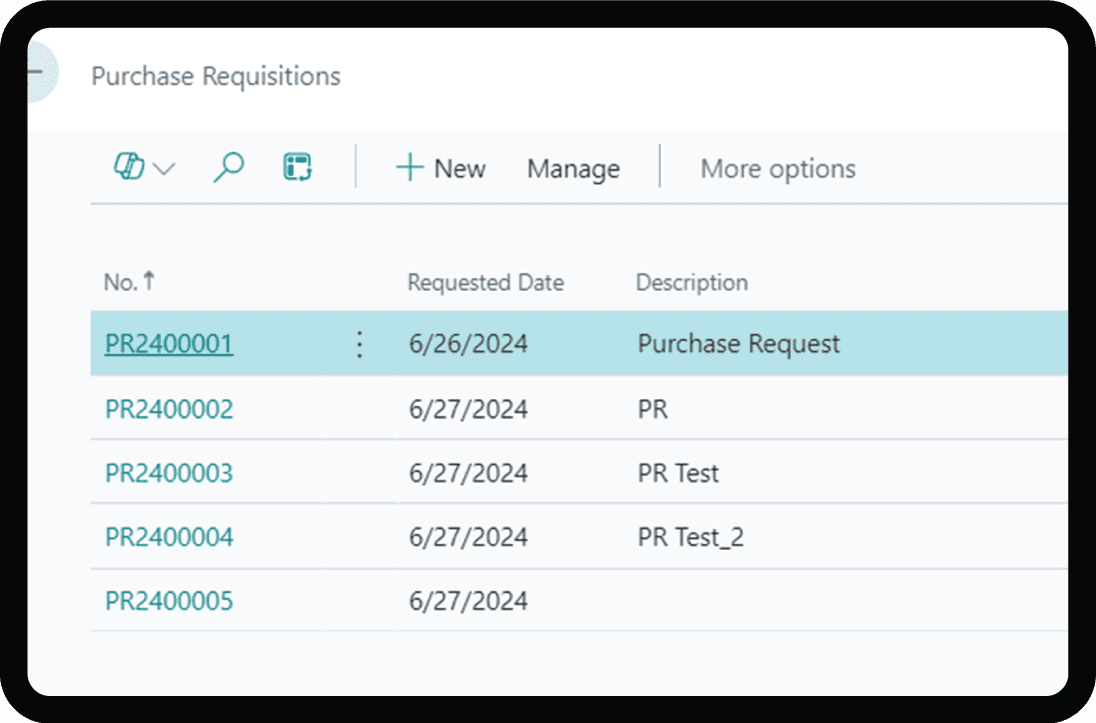 Purchase Requisition Process